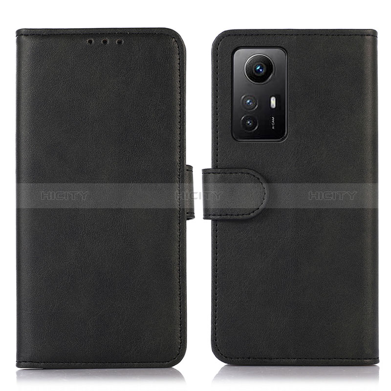 Coque Portefeuille Livre Cuir Etui Clapet N02P pour Xiaomi Redmi Note 12S Noir Plus