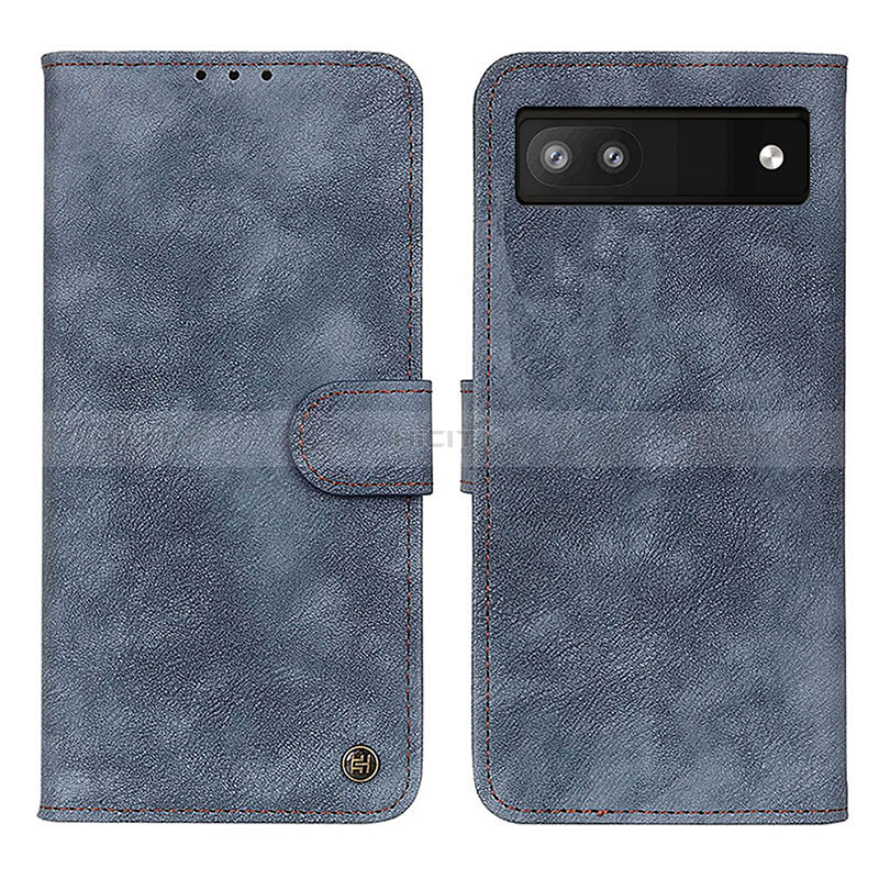 Coque Portefeuille Livre Cuir Etui Clapet N03P pour Google Pixel 7a 5G Bleu Plus