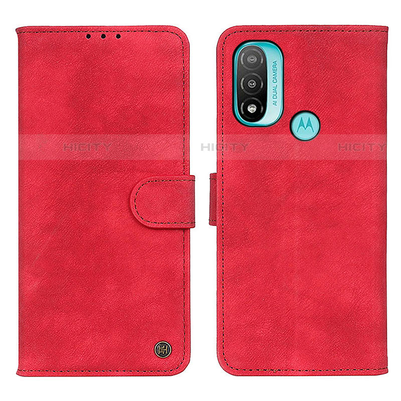 Coque Portefeuille Livre Cuir Etui Clapet N03P pour Motorola Moto E20 Rouge Plus