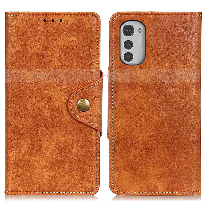 Coque Portefeuille Livre Cuir Etui Clapet N03P pour Motorola Moto E32s Marron Plus