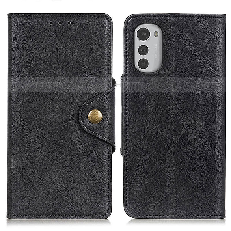 Coque Portefeuille Livre Cuir Etui Clapet N03P pour Motorola Moto E32s Noir Plus