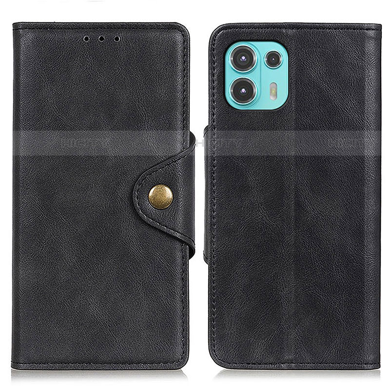 Coque Portefeuille Livre Cuir Etui Clapet N03P pour Motorola Moto Edge 20 Lite 5G Noir Plus