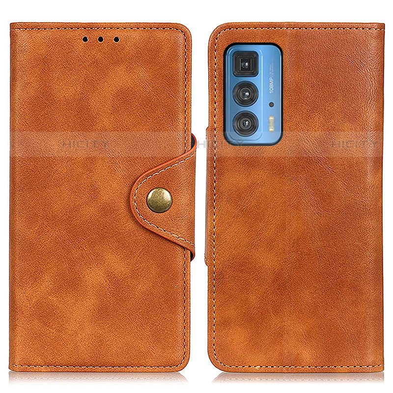 Coque Portefeuille Livre Cuir Etui Clapet N03P pour Motorola Moto Edge 20 Pro 5G Marron Plus