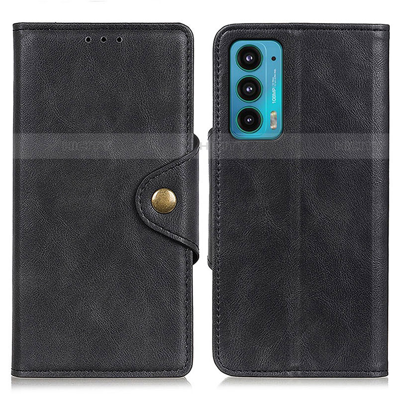 Coque Portefeuille Livre Cuir Etui Clapet N03P pour Motorola Moto Edge Lite 5G Noir Plus