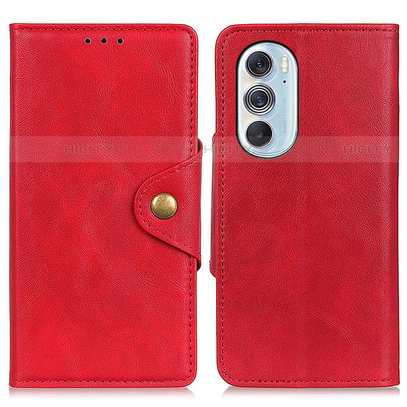 Coque Portefeuille Livre Cuir Etui Clapet N03P pour Motorola Moto Edge Plus (2022) 5G Rouge Plus