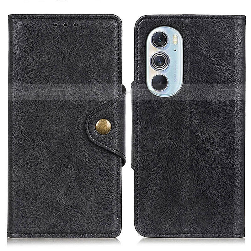 Coque Portefeuille Livre Cuir Etui Clapet N03P pour Motorola Moto Edge X30 5G Noir Plus