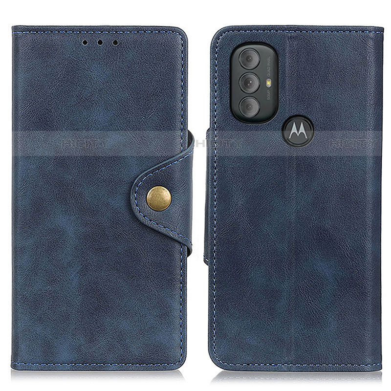 Coque Portefeuille Livre Cuir Etui Clapet N03P pour Motorola Moto G Play (2023) Bleu Plus