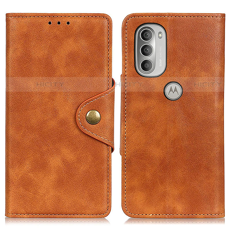 Coque Portefeuille Livre Cuir Etui Clapet N03P pour Motorola Moto G51 5G Marron Plus