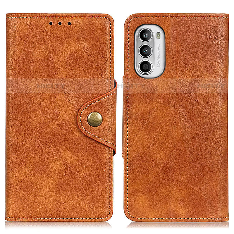 Coque Portefeuille Livre Cuir Etui Clapet N03P pour Motorola MOTO G52 Marron Plus