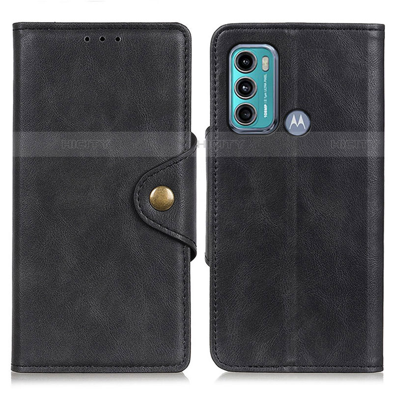 Coque Portefeuille Livre Cuir Etui Clapet N03P pour Motorola Moto G60 Noir Plus