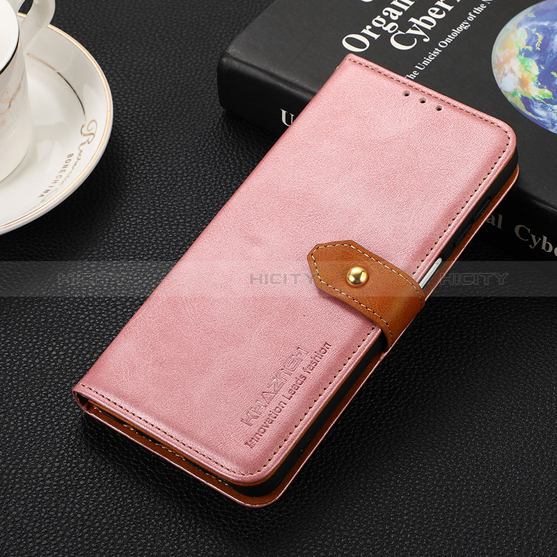 Coque Portefeuille Livre Cuir Etui Clapet N03P pour Motorola Moto G84 5G Rose Plus