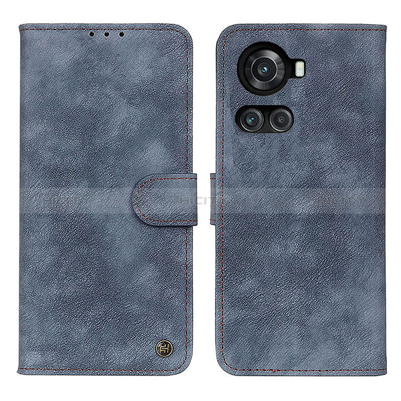 Coque Portefeuille Livre Cuir Etui Clapet N03P pour OnePlus 10R 5G Bleu Plus