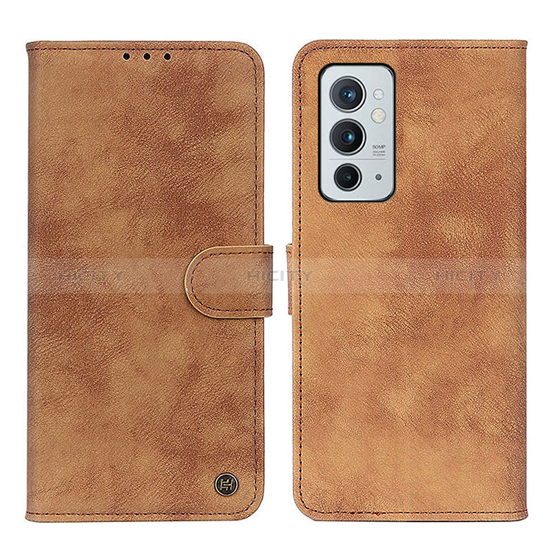 Coque Portefeuille Livre Cuir Etui Clapet N03P pour OnePlus 9RT 5G Marron Plus