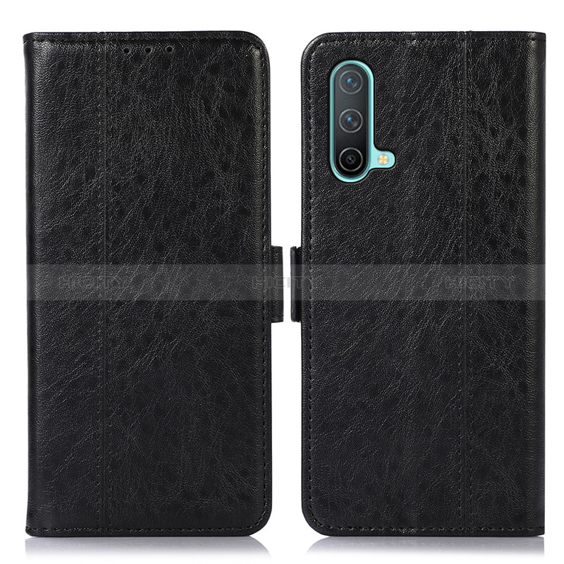 Coque Portefeuille Livre Cuir Etui Clapet N03P pour OnePlus Nord CE 5G Noir Plus