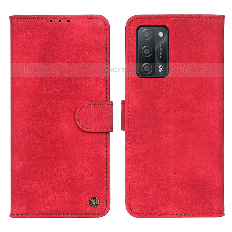 Coque Portefeuille Livre Cuir Etui Clapet N03P pour Oppo A53s 5G Rouge Plus