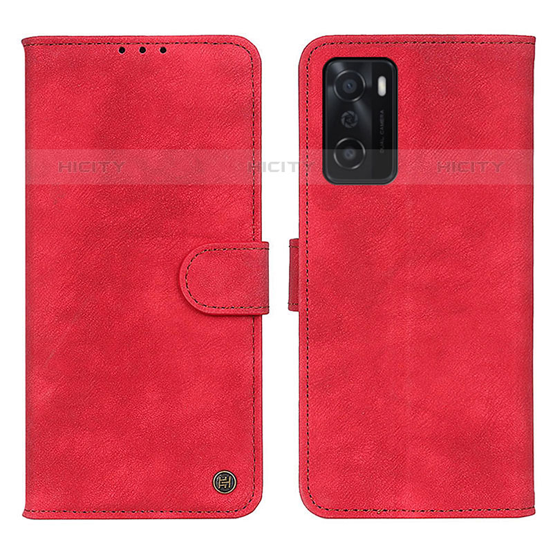 Coque Portefeuille Livre Cuir Etui Clapet N03P pour Oppo A55S 5G Rouge Plus