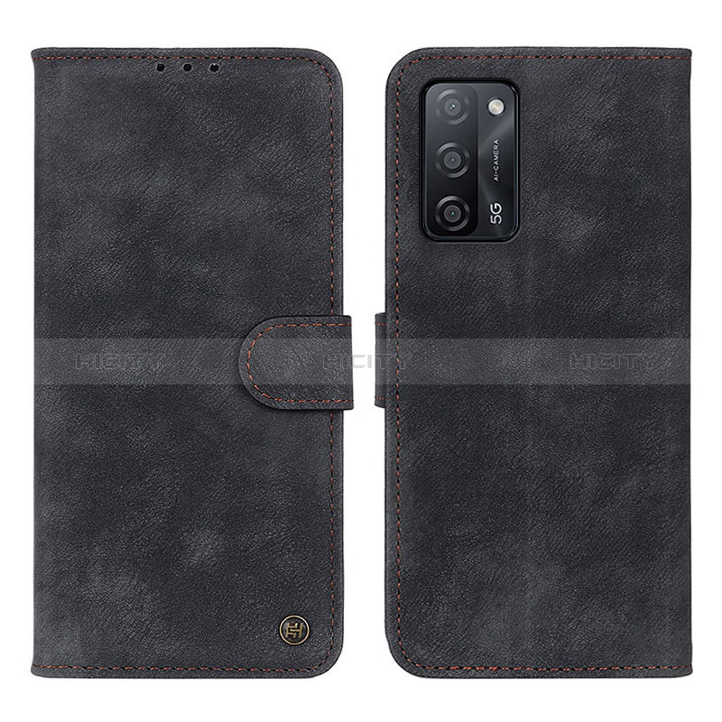 Coque Portefeuille Livre Cuir Etui Clapet N03P pour Oppo A56 5G Noir Plus