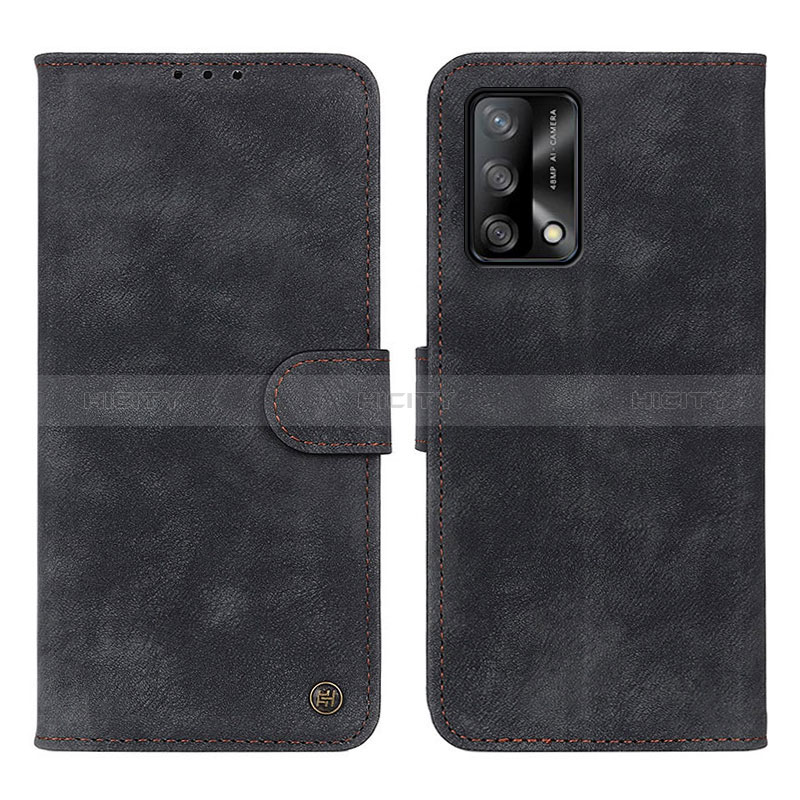 Coque Portefeuille Livre Cuir Etui Clapet N03P pour Oppo A95 4G Noir Plus