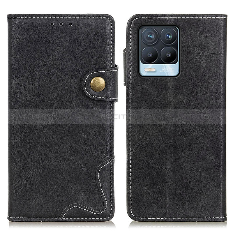 Coque Portefeuille Livre Cuir Etui Clapet N03P pour Realme 8 Pro Noir Plus