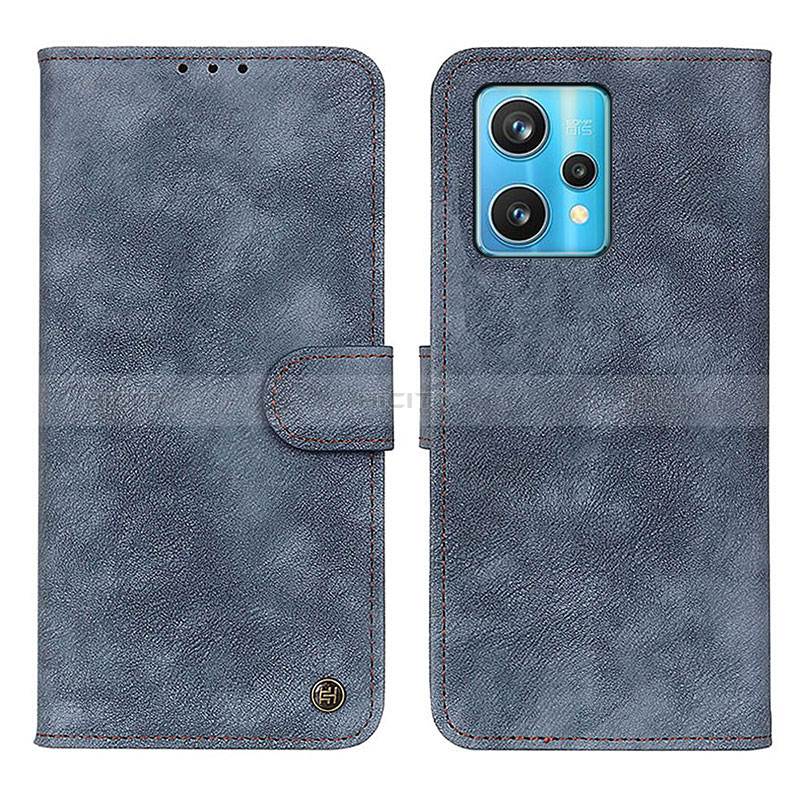 Coque Portefeuille Livre Cuir Etui Clapet N03P pour Realme 9 4G Bleu Plus