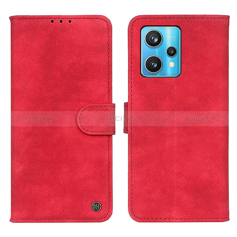 Coque Portefeuille Livre Cuir Etui Clapet N03P pour Realme 9 4G Rouge Plus