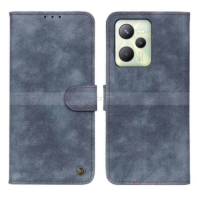 Coque Portefeuille Livre Cuir Etui Clapet N03P pour Realme Narzo 50A Prime Bleu Plus