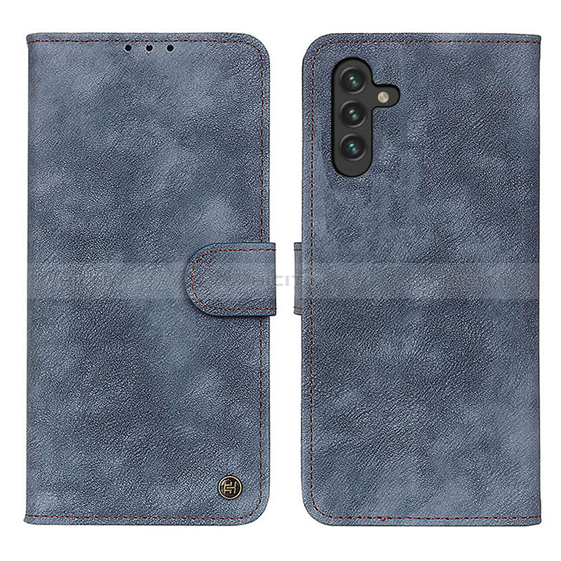 Coque Portefeuille Livre Cuir Etui Clapet N03P pour Samsung Galaxy A04s Bleu Plus