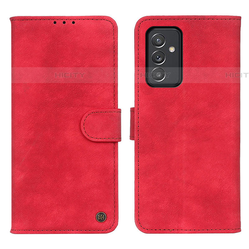 Coque Portefeuille Livre Cuir Etui Clapet N03P pour Samsung Galaxy A24 4G Rouge Plus