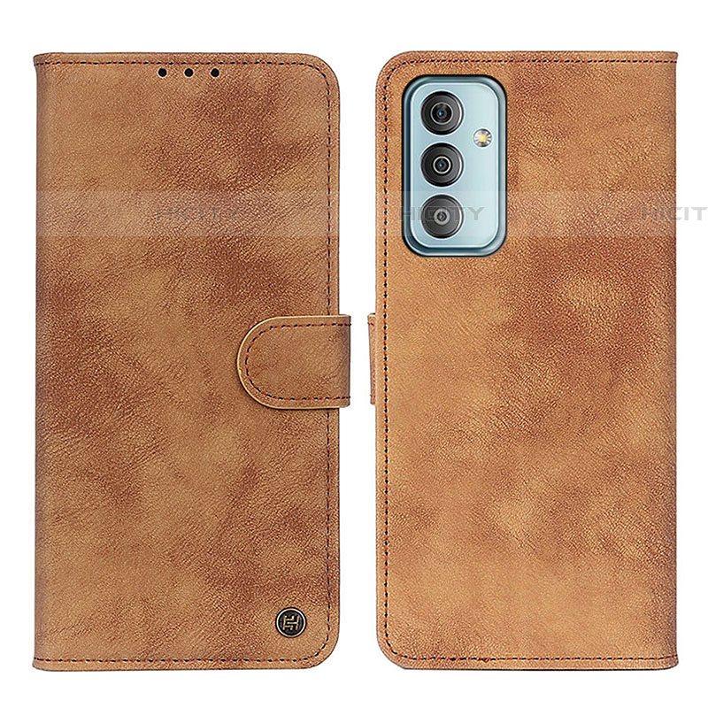 Coque Portefeuille Livre Cuir Etui Clapet N03P pour Samsung Galaxy F13 4G Marron Plus