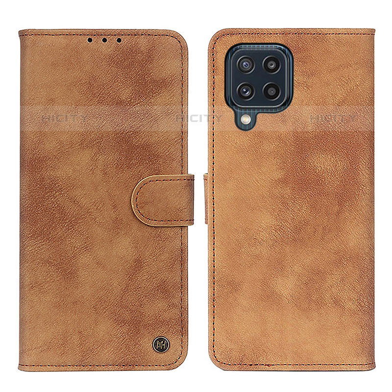 Coque Portefeuille Livre Cuir Etui Clapet N03P pour Samsung Galaxy M32 4G Marron Plus