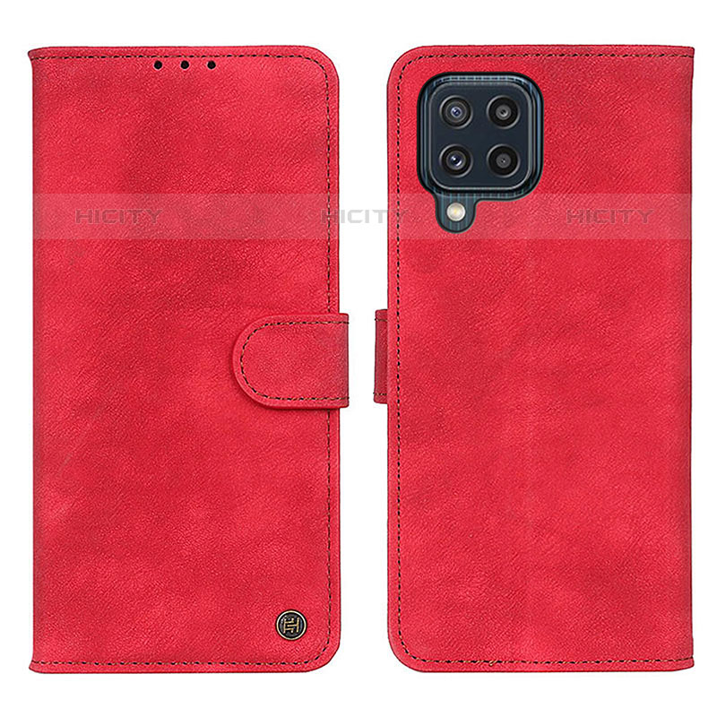 Coque Portefeuille Livre Cuir Etui Clapet N03P pour Samsung Galaxy M32 4G Rouge Plus