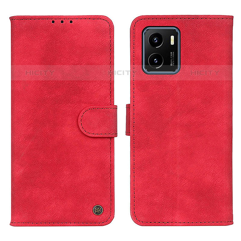 Coque Portefeuille Livre Cuir Etui Clapet N03P pour Vivo iQOO U5x Rouge Plus