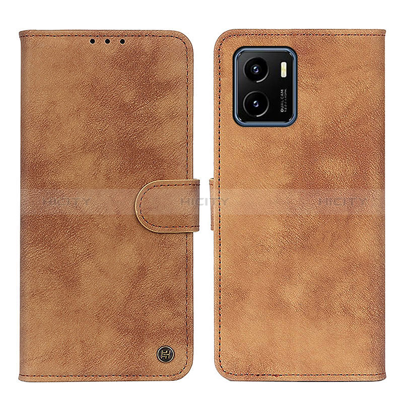 Coque Portefeuille Livre Cuir Etui Clapet N03P pour Vivo Y01 Marron Plus