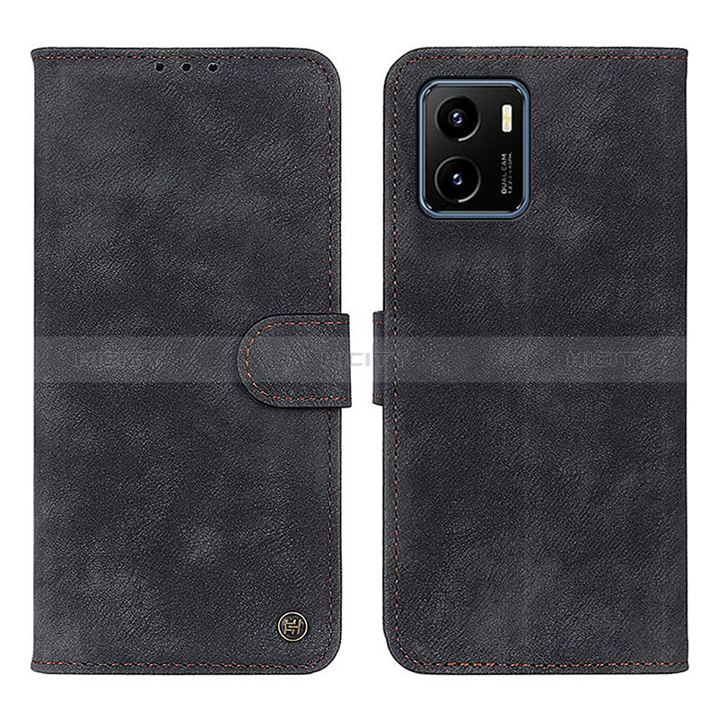 Coque Portefeuille Livre Cuir Etui Clapet N03P pour Vivo Y10 Noir Plus