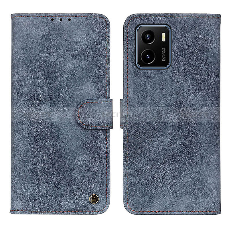 Coque Portefeuille Livre Cuir Etui Clapet N03P pour Vivo Y10 t1 Bleu Plus