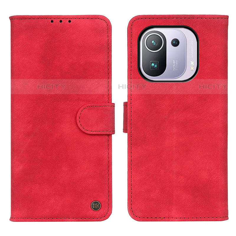 Coque Portefeuille Livre Cuir Etui Clapet N03P pour Xiaomi Mi 11 Pro 5G Rouge Plus