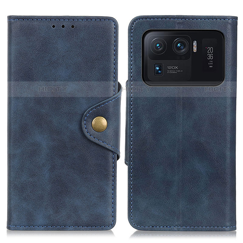 Coque Portefeuille Livre Cuir Etui Clapet N03P pour Xiaomi Mi 11 Ultra 5G Bleu Plus