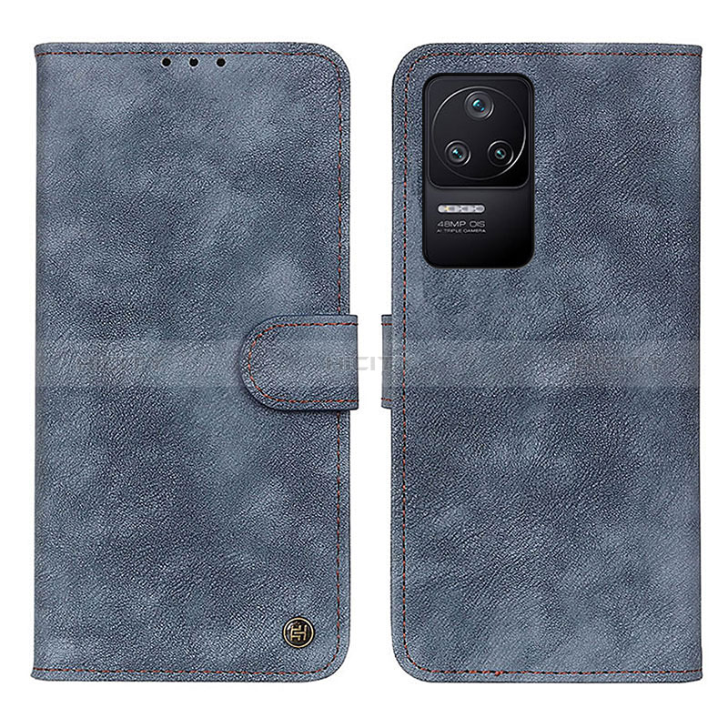 Coque Portefeuille Livre Cuir Etui Clapet N03P pour Xiaomi Poco F4 5G Bleu Plus