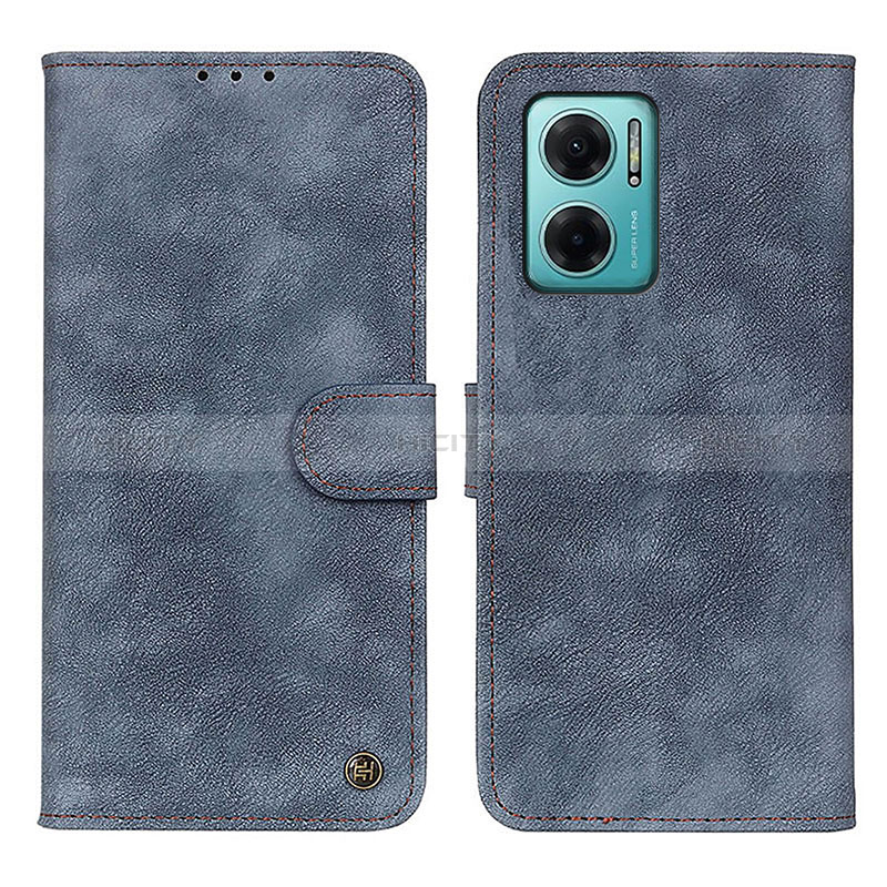 Coque Portefeuille Livre Cuir Etui Clapet N03P pour Xiaomi Redmi 10 5G Bleu Plus