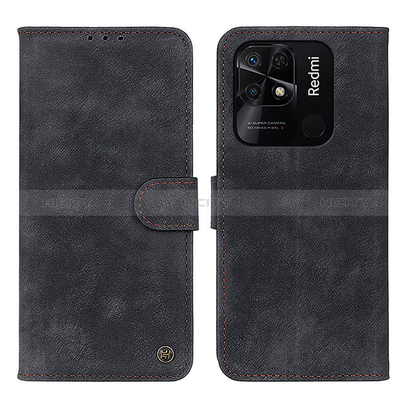 Coque Portefeuille Livre Cuir Etui Clapet N03P pour Xiaomi Redmi 10C 4G Noir Plus