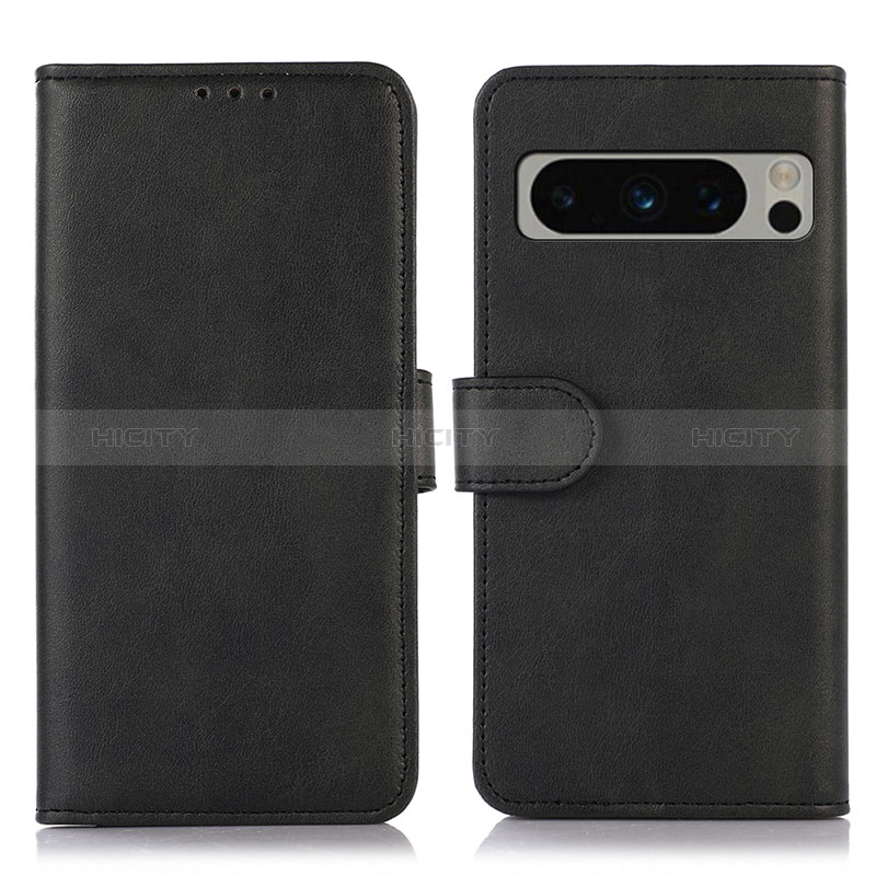 Coque Portefeuille Livre Cuir Etui Clapet N04P pour Google Pixel 8 Pro 5G Noir Plus