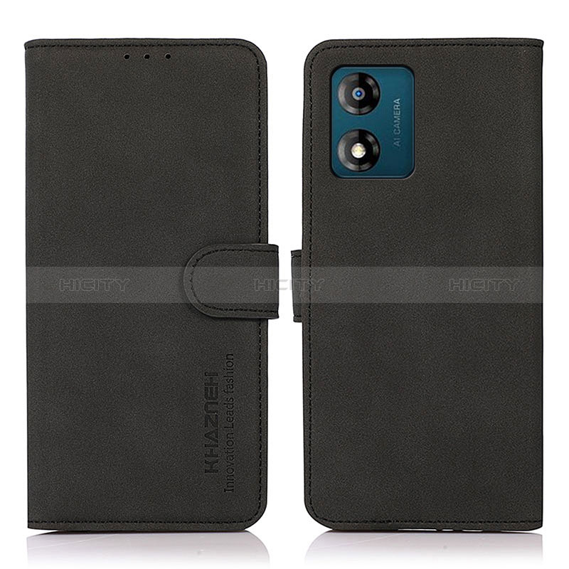 Coque Portefeuille Livre Cuir Etui Clapet N04P pour Motorola Moto E13 Noir Plus