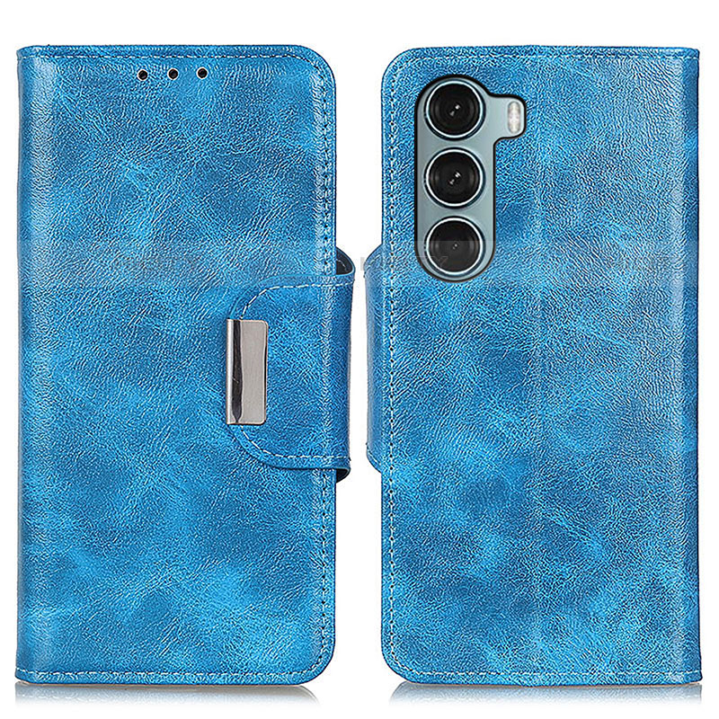 Coque Portefeuille Livre Cuir Etui Clapet N04P pour Motorola Moto Edge S30 5G Bleu Ciel Plus