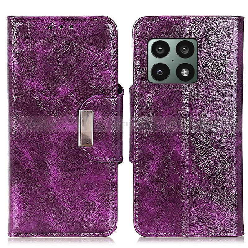 Coque Portefeuille Livre Cuir Etui Clapet N04P pour OnePlus 10 Pro 5G Violet Plus