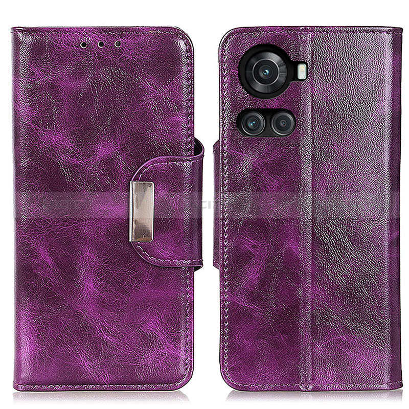 Coque Portefeuille Livre Cuir Etui Clapet N04P pour OnePlus Ace 5G Violet Plus