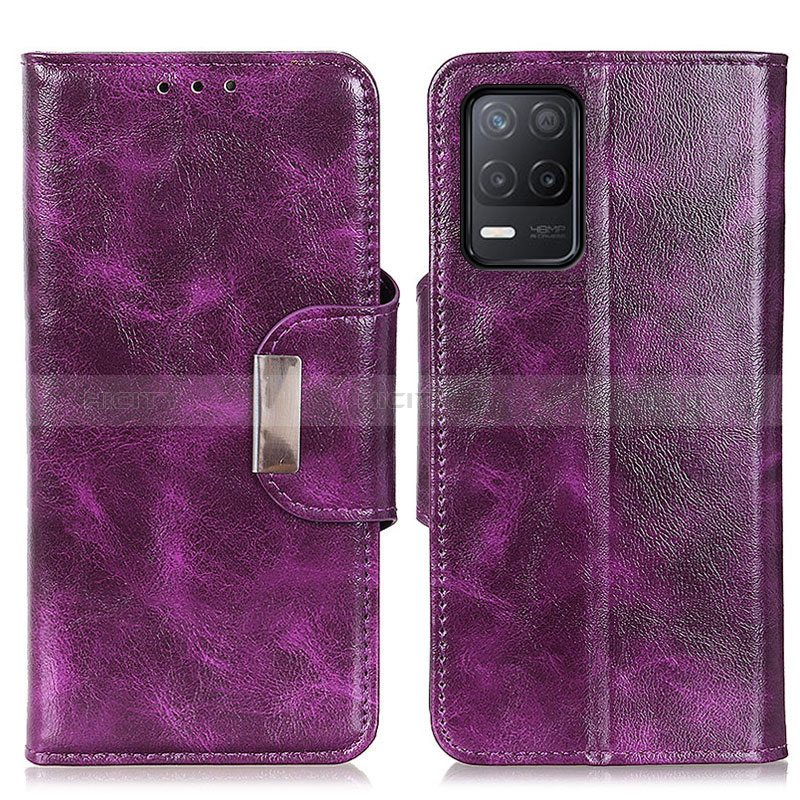 Coque Portefeuille Livre Cuir Etui Clapet N04P pour Realme 8s 5G Violet Plus