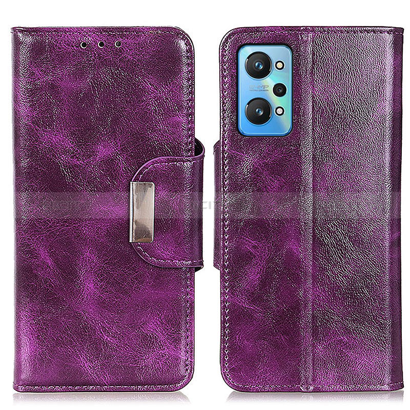 Coque Portefeuille Livre Cuir Etui Clapet N04P pour Realme GT2 5G Violet Plus