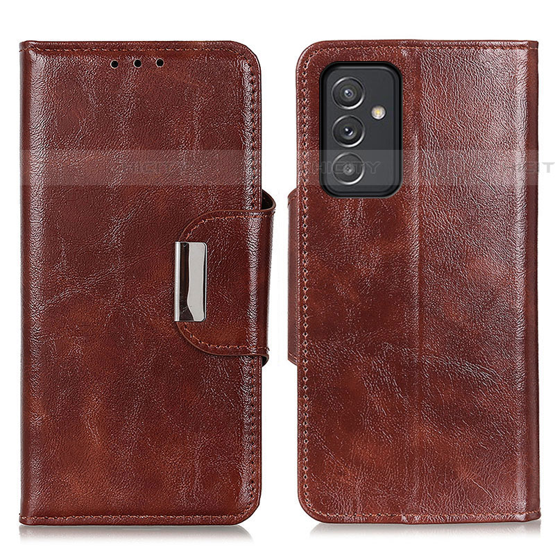 Coque Portefeuille Livre Cuir Etui Clapet N04P pour Samsung Galaxy A05s Marron Plus