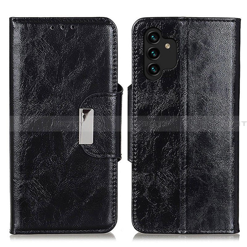 Coque Portefeuille Livre Cuir Etui Clapet N04P pour Samsung Galaxy A13 4G Noir Plus