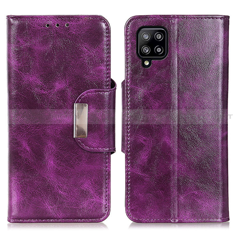 Coque Portefeuille Livre Cuir Etui Clapet N04P pour Samsung Galaxy A22 4G Violet Plus